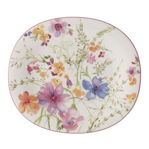 Villeroy & Boch Mariefleur Basic Oval Salad Plate White Multi - NEW